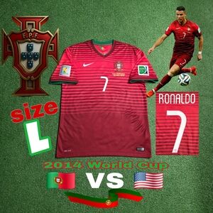 Nike Portugal FPF Cristiano Ronaldo #7 2014 Brazil World Cup Home Jersey Vs USA